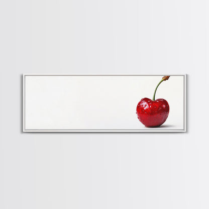 Cherry Painting Print, Panoramic Decor, Cherry Wall Art, Original Cherry Painting Wall Art For Kitchen, Extra Wide Horizontal Art, Cherry Decor