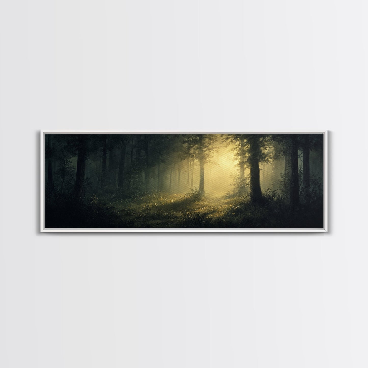 Mystical Forest Fantasy Wall Art, Canvas print, Fantasy Painting, Dark Fantasy Art, Mythical Fantasy Art, Panoramic Wall Decor