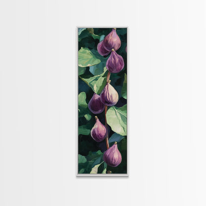 Canvas Print Figs and Leaves Painting Rustic Kitchen Art Farmhouse Decor Botanical Prints Food Review Wall Art