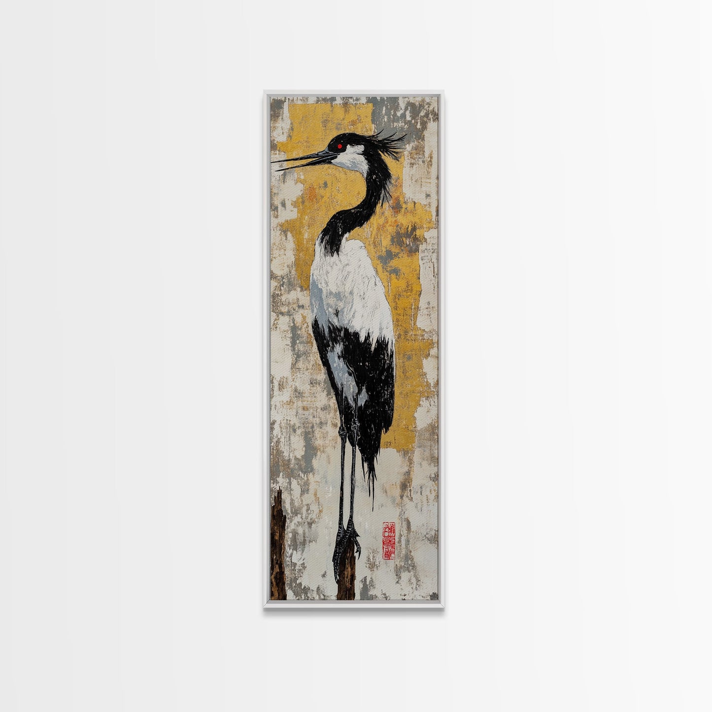 Wild Wolf Canvas Print Rustic Wall Art Tall Skinny Art for Bedroom Farmhouse Decor Animal Art Living Room Wall Art Gift Idea