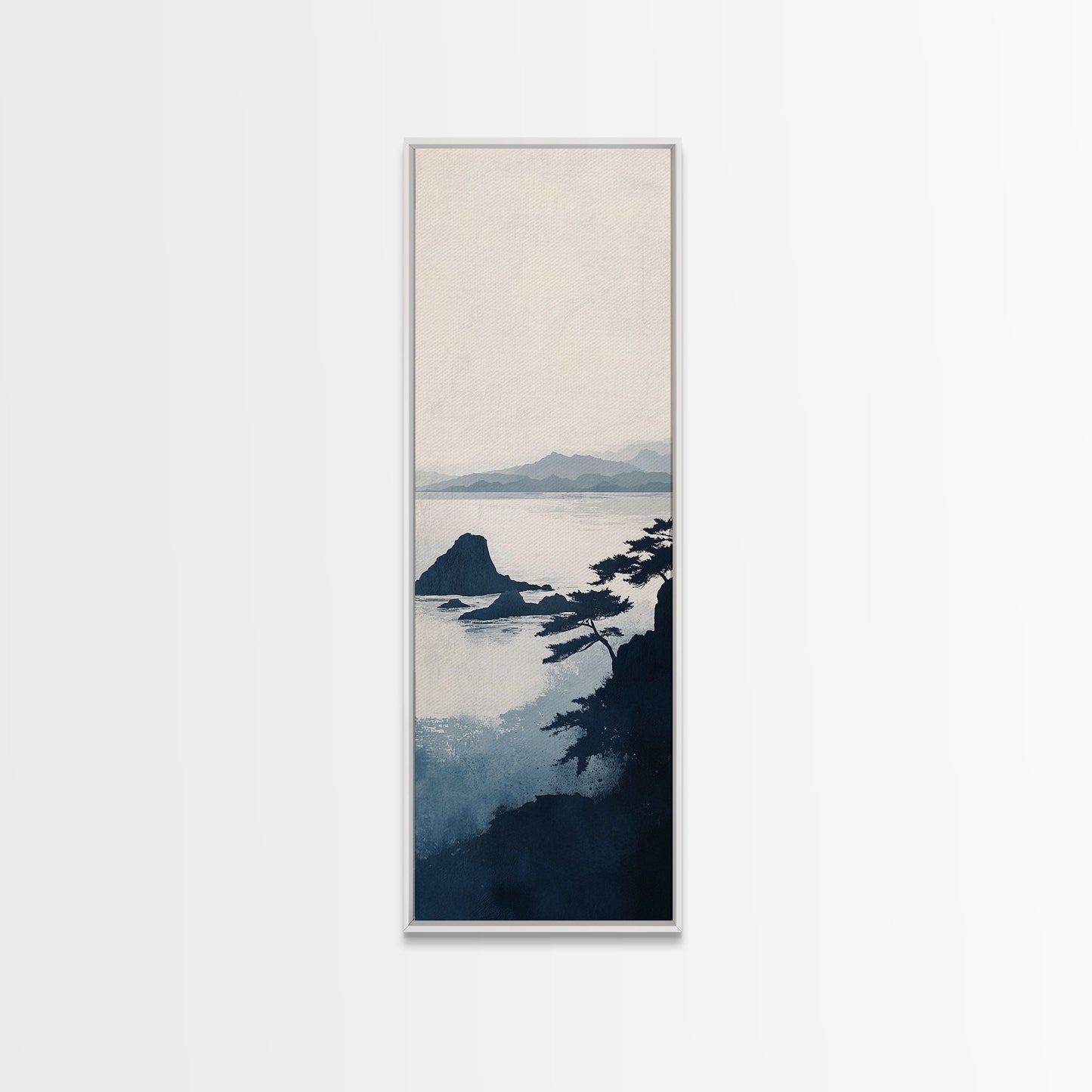 Ocean Cliff Horizon Canvas Print Nautical Wall Art Minimalist Decor Seascape Art Bedroom or Living Room Rustic Coastal Piece