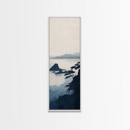Ocean Cliff Horizon Canvas Print Nautical Wall Art Minimalist Decor Seascape Art Bedroom or Living Room Rustic Coastal Piece