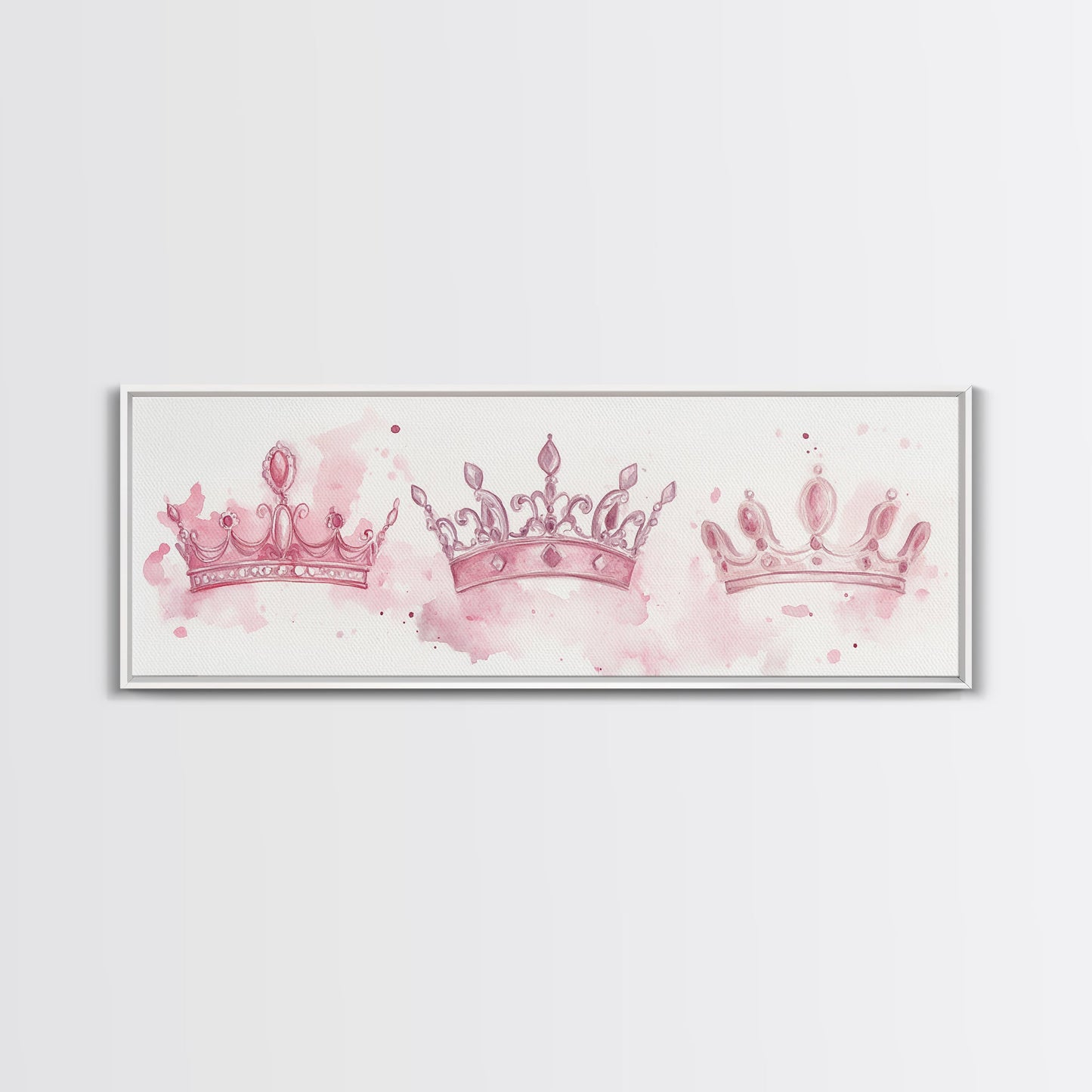 Crown Jewels Canvas Print Victorian Art Nouveau Print Pink Wall Art Bedroom Decor Light Pink Wall Art Feminine Glam Decor Gift
