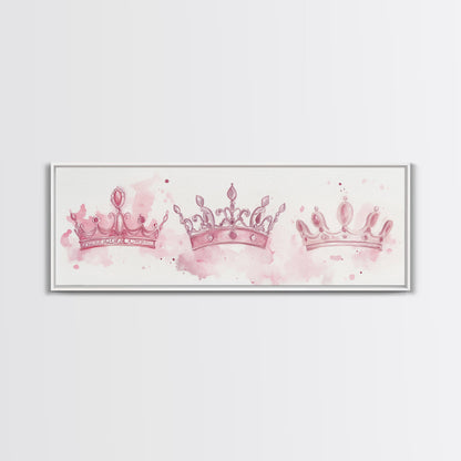 Crown Jewels Canvas Print Victorian Art Nouveau Print Pink Wall Art Bedroom Decor Light Pink Wall Art Feminine Glam Decor Gift