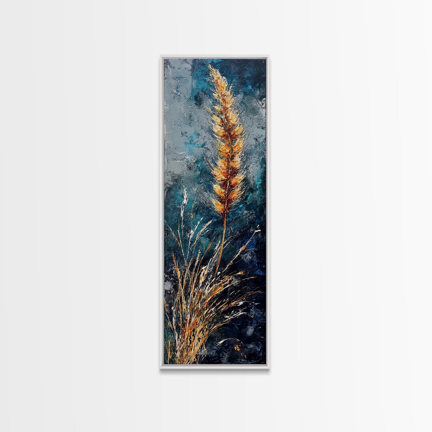 Wheat Field, rustic wall art, farmhouse art, botanical prints, framed canvas print, moody art, autumn painting, above couch art