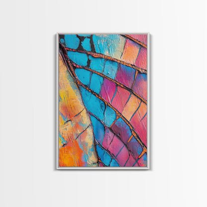 Abstract texture, pink abstract art, teal wall art, mosaic wall art, framed canvas print, geometric wall art, colorful home decor
