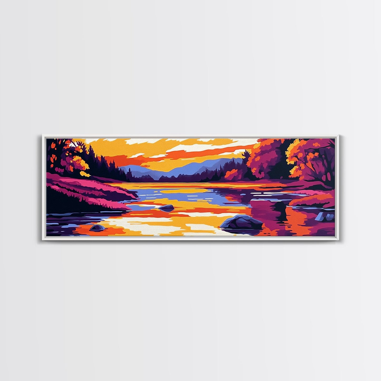 Cliffside Sunset, Dramatic Coast, Serene Waters, Canvas Print, Nature Wall Art, Vibrant Landscape, Boho Decor, Relaxing Atmosphere