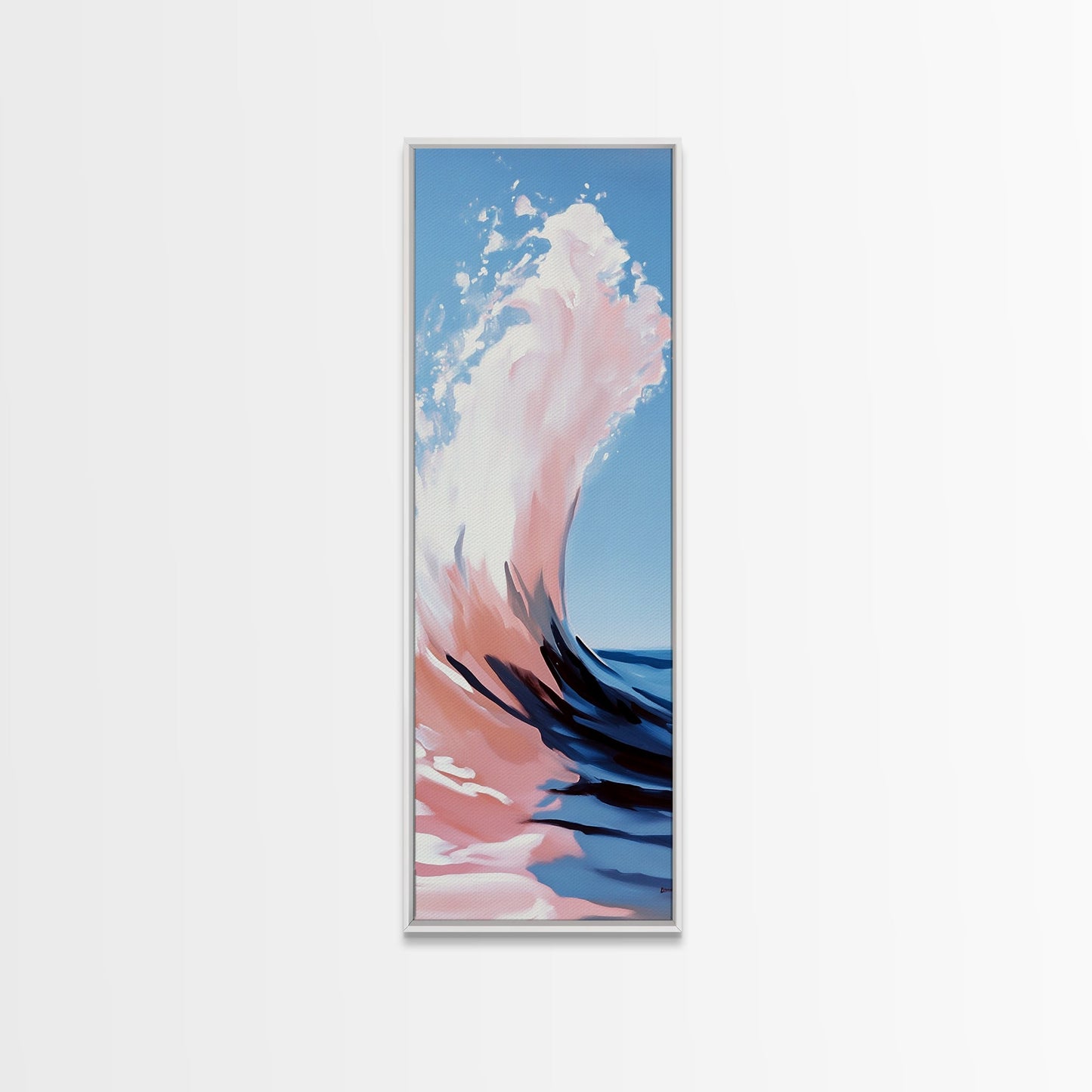 Ocean Wave, Abstract Seascape, Coastal Art, Framed Canvas Print, Modern Beach Wall Art, Minimalist Wave Painting, Living Room Wall Art