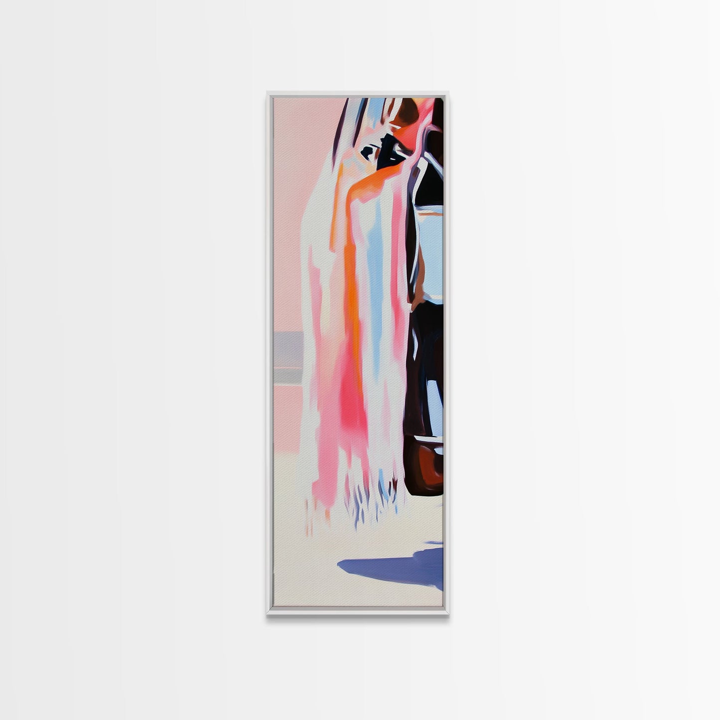 Vibrant Textures, Abstract Fashion Art, Bold Color Splashes, Modern Aesthetic, Trendy Wall Decor, Artistic Expression, Framed Canvas Print