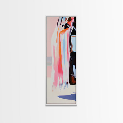 Vibrant Textures, Abstract Fashion Art, Bold Color Splashes, Modern Aesthetic, Trendy Wall Decor, Artistic Expression, Framed Canvas Print