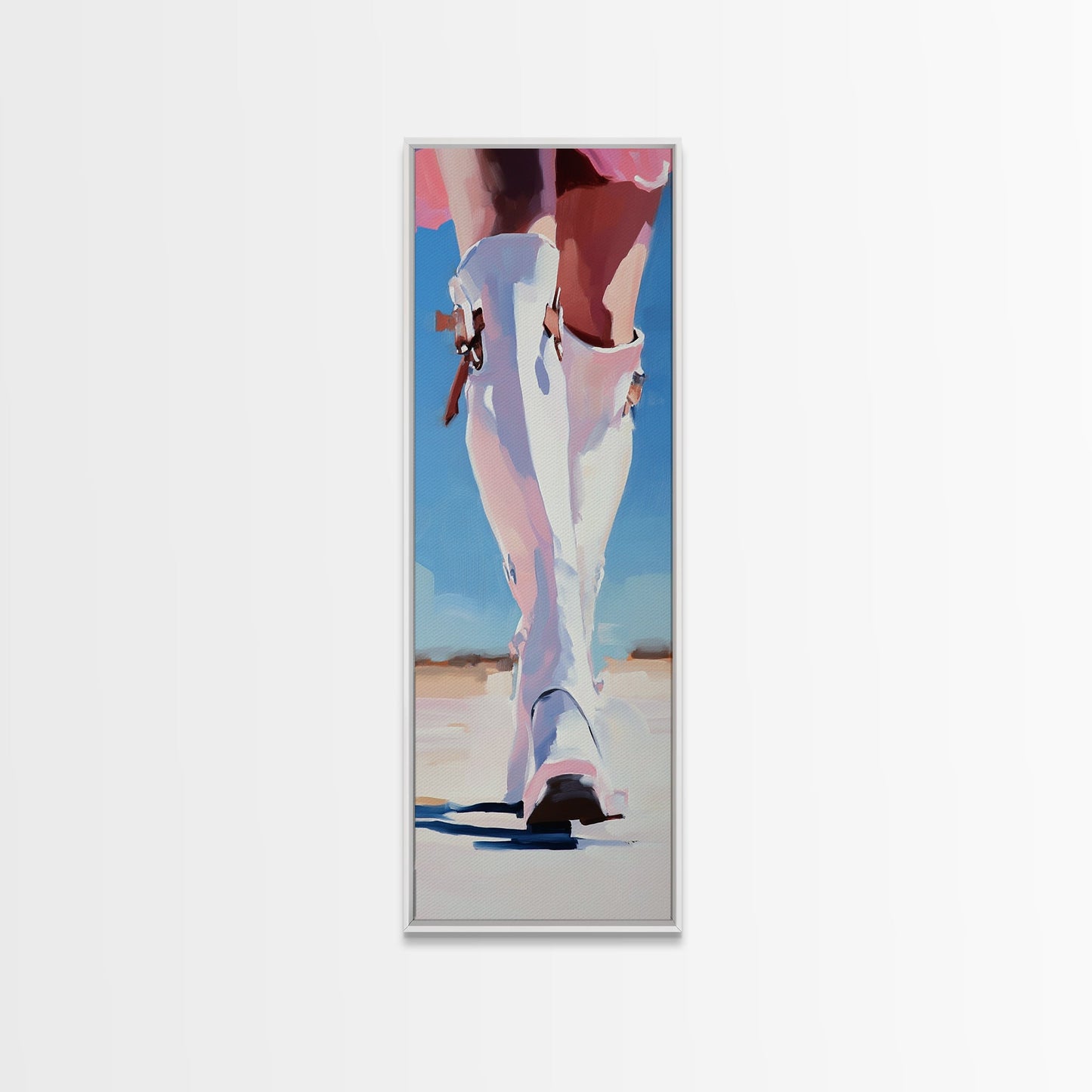 Cowgirl Portrait, Western Elegance, Feminine Art, Canvas Print, Fashion Wall Art, Chic Decor, Stylish Home Accent, Bedroom Aesthetic