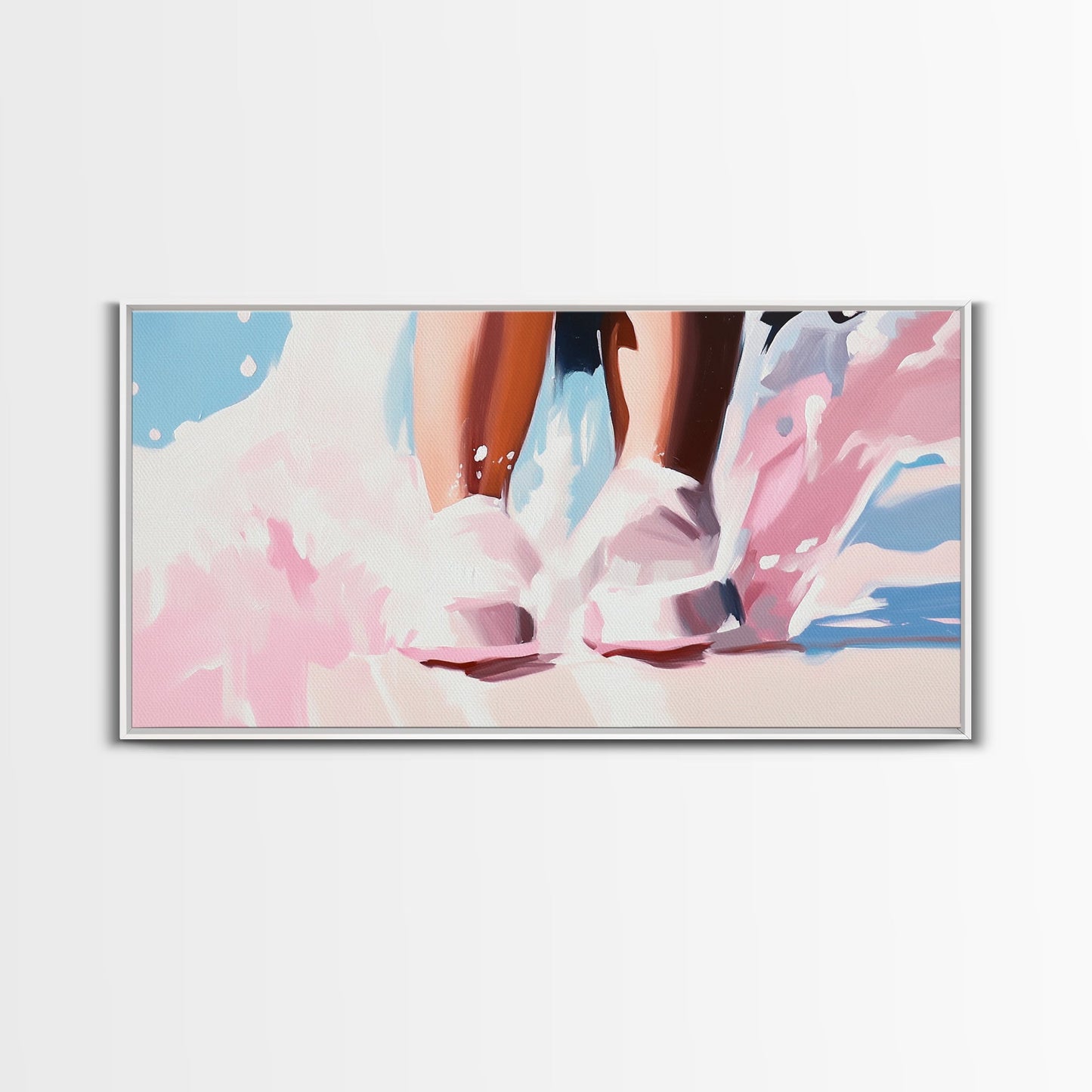 Wasserfüße, Spritzer, Leinwanddruck, Minimalistische Kunst, Verträumte Ästhetik, Ruhige Schlafzimmerdekoration, Moderne Wandkunst, Strandinspiriertes Design