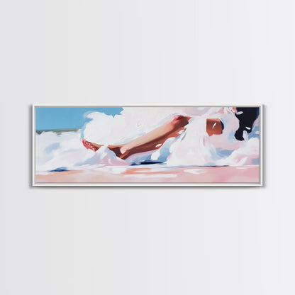 Ocean Waves, Soft Sand, Relaxing Beach, Canvas Print, Coastal Home Decor, Minimalist Seascape, Tranquil Wall Art, Bedroom Artwork