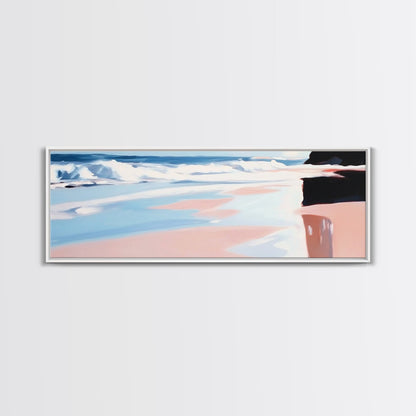 Ocean Waves, Coastal Wall Art, Beach House Decor, Framed Canvas Print, Relaxing Blue Tones, Nautical Aesthetic, Summer Art