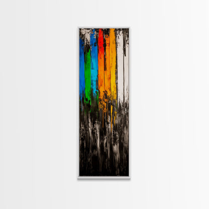 Dripping Paint Art, Abstract Modern Painting, Colorful Statement Wall Decor, Vibrant Home Accent, Unique Art Piece, Canvas Print