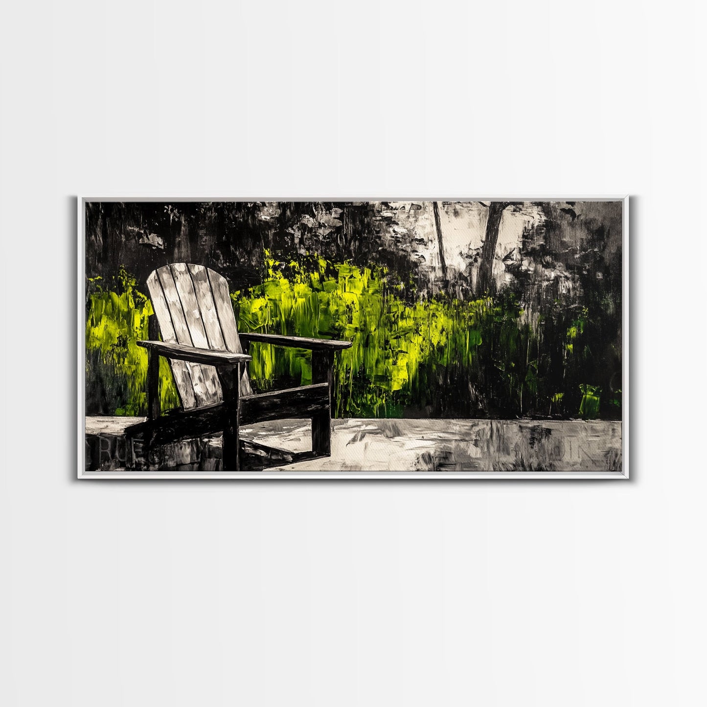 Adirondack Chair, Rustic Decor, Outdoor Art, Nature Print, Cabin Wall Art, Country Home Decor, Farmhouse Wall Art, Framed Canvas Print