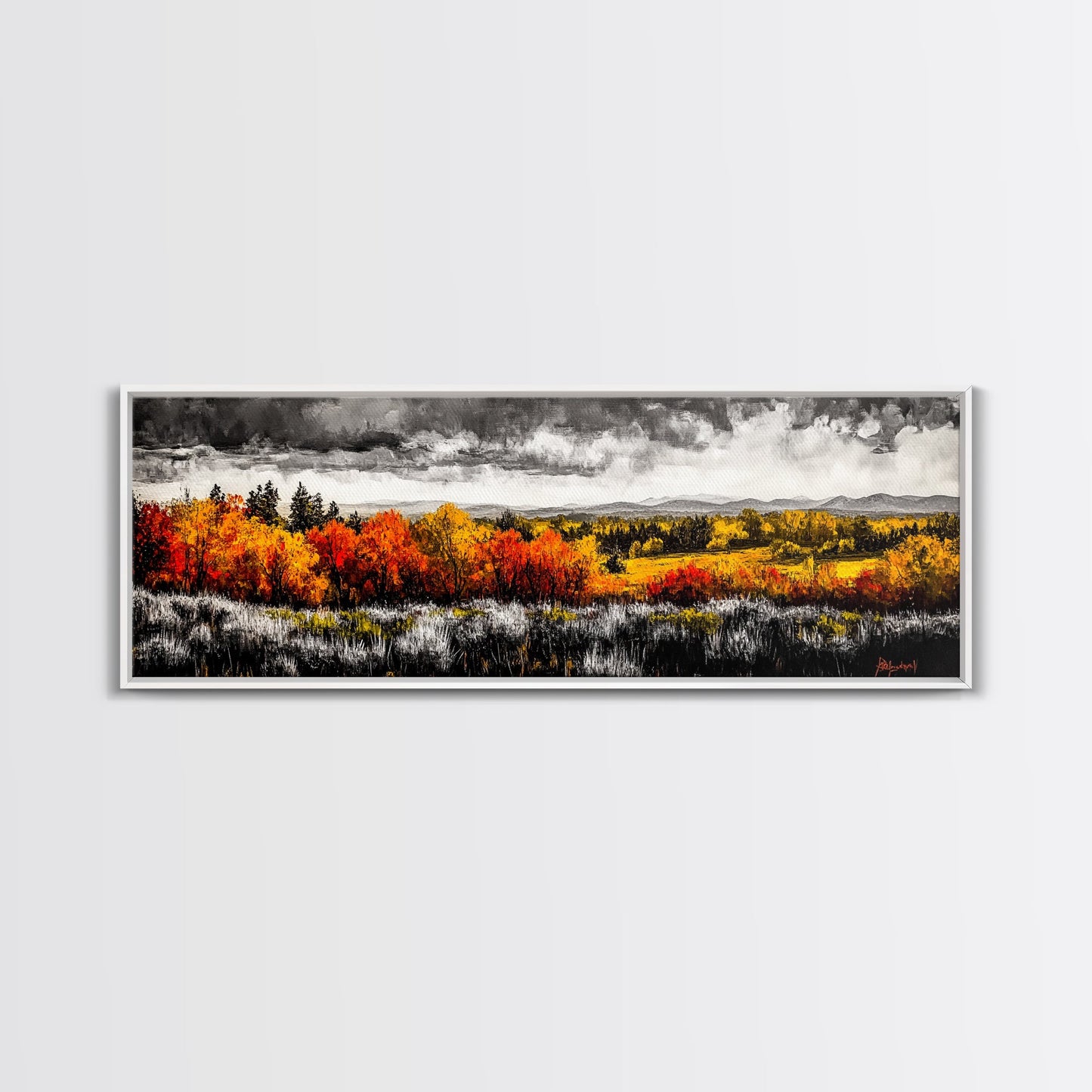 Autumn Foliage, Fall Trees, Seasonal Art, Canvas Print, Colorful Wall Art, Nature Decor, Thanksgiving Gift, Living Room Aesthetic