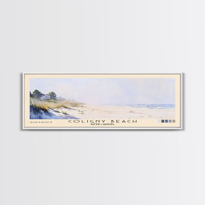 Coligny Beach, South Carolina Watercolor Print, Vacation Gift, South Carolina Wall Art, Beach Painting, Beach Decor, Large Wall Art, Wood Frame Art