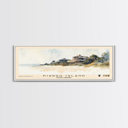 Kiawah Island, South Carolina Watercolor Print, Vacation Gift, South Carolina Wall Art, Beach Painting, Beach Decor, Large Wall Art, Wood Frame Art