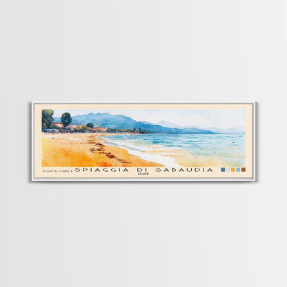 Spiaggia di Sabaudia, Italy Watercolor Beach Print, Vacation Gift, Italy Wall Art, Beach Painting, Beach Decor, Beach Painting