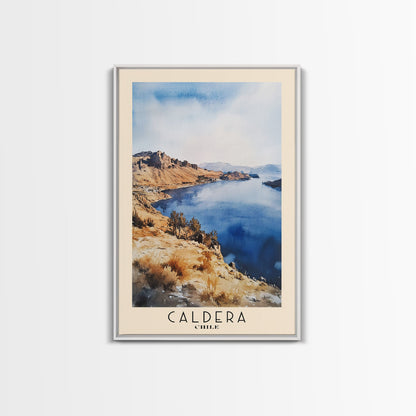 Caldera, Chile Watercolor Print, Vacation Gift, Chile Wall Art, Beach Painting, Beach Decor, Large Wall Art, Wood Frame Art