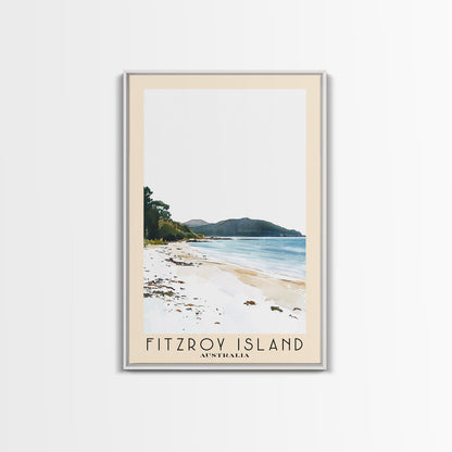 Fitzroy Island, Australia Watercolor Beach Print, Vacation Gift, Australia Wall Art, Beach Painting, Beach Decor, Beach Painting