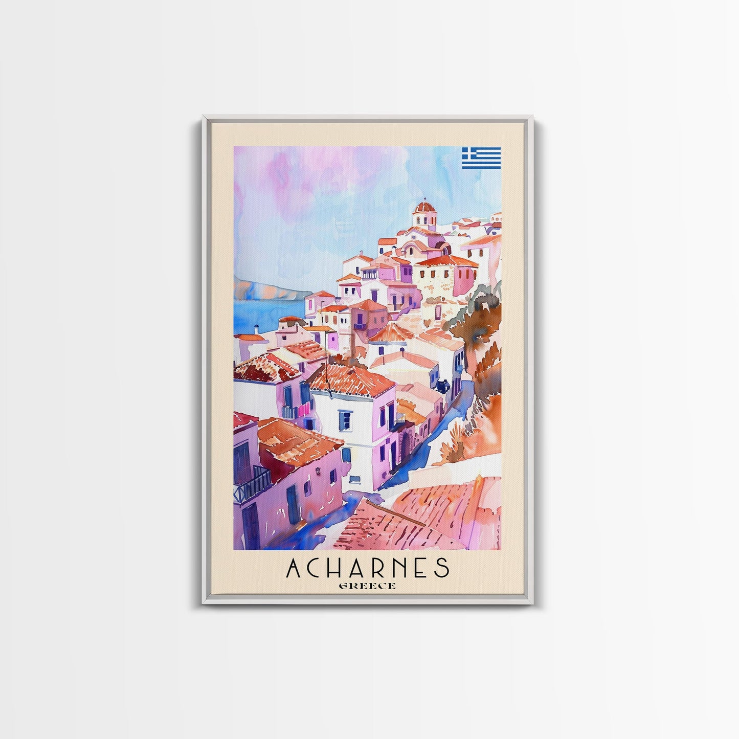 Scenic A Coruńa Spain Seaside Town, Framed Canvas Print, Perfect for Bedroom Art, Coastal Style, Home Decor Wall Art