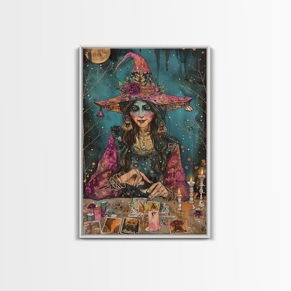 Halloween Haunted Doll, Framed Canvas Print, Wall Art, Spooky Decor, Halloween Decoration, Living Room Art, Unique Gift
