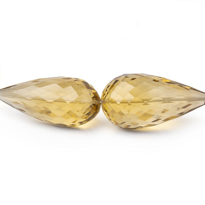 19x9-30x13mm Whiskey Quartz Faceted Tear Drops 8 inch 9 Beads AA