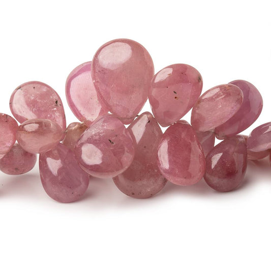 5-16mm Ruby Plain Pear Beads 7 inch 60 pieces