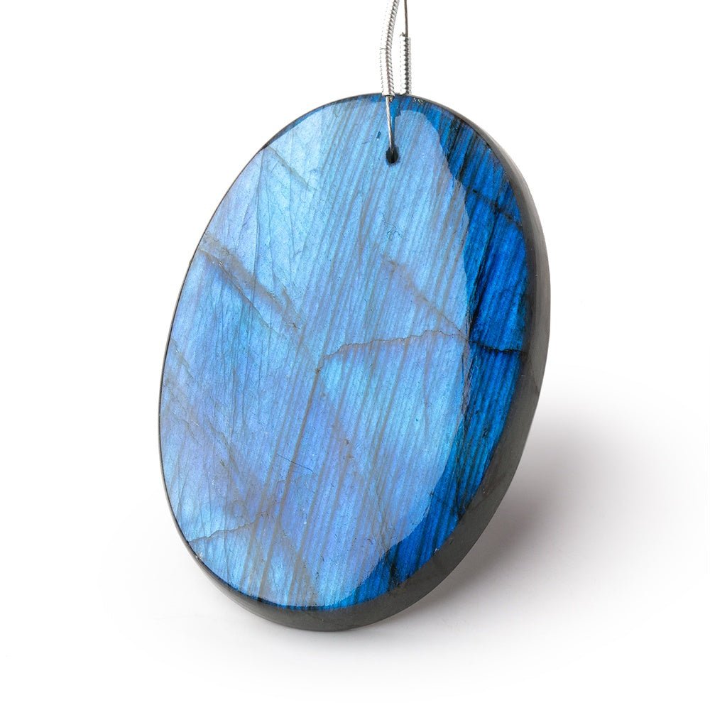 52x36x8mm Labradorite Plain Oval Pendant 1 AAA Focal