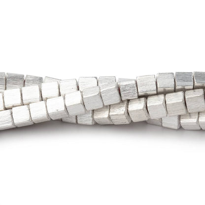 4mm Brushed Cube Beads