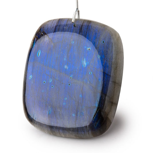54x46x8mm Labradorite Plain Cushion Pendant 1 AAA Focal
