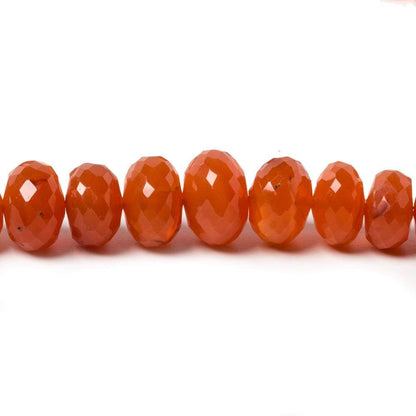 5.5-11mm Carnelian Faceted Rondelles Beads 16 inch 75 pieces