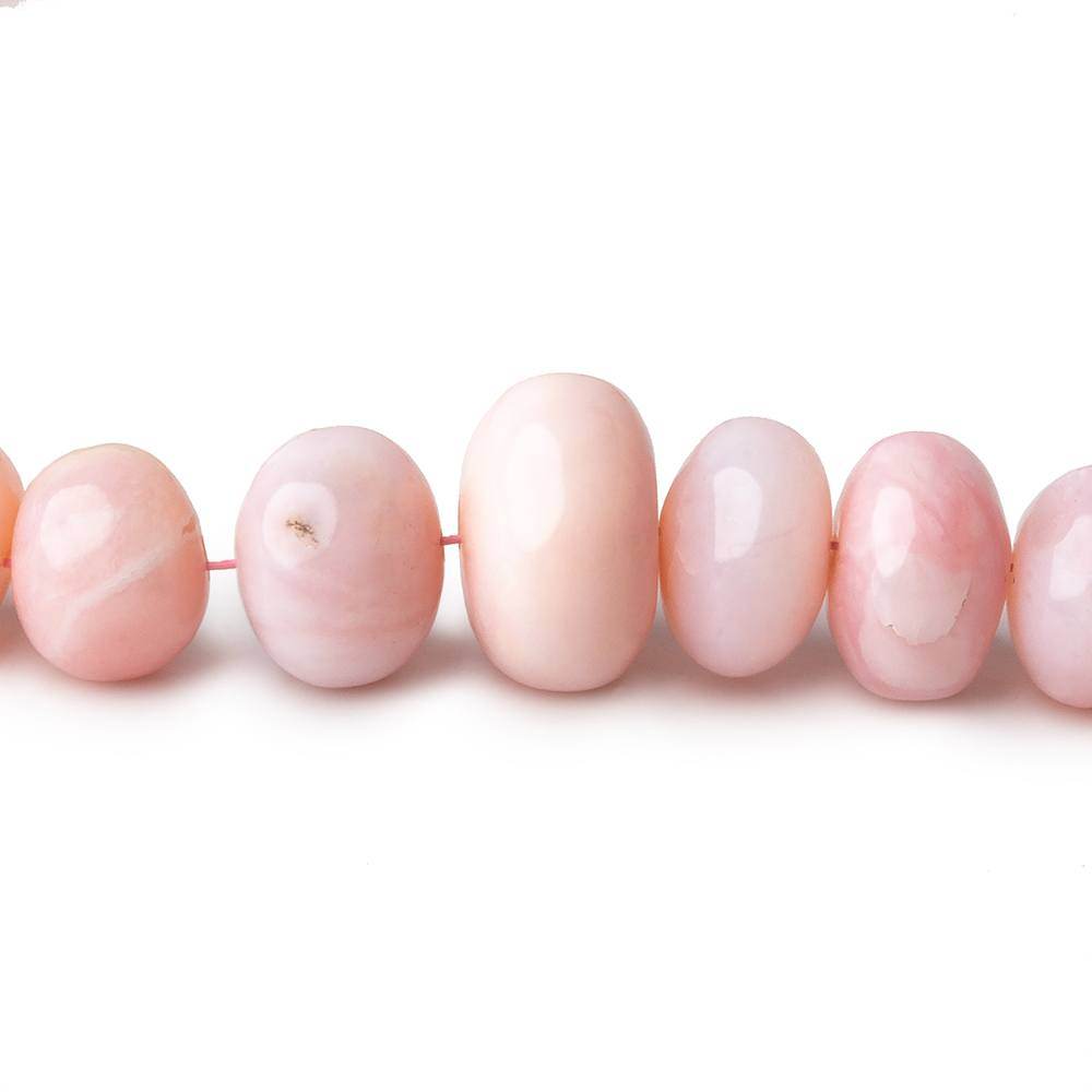 5.5-11mm Pink Peruvian Opal Plain Rondelle Beads 16 inch 88 pieces AAA