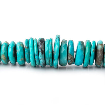 5.5-12.5mm Sleeping Beauty Turquoise Faceted Heishi Beads 16 inch 187 pieces AA