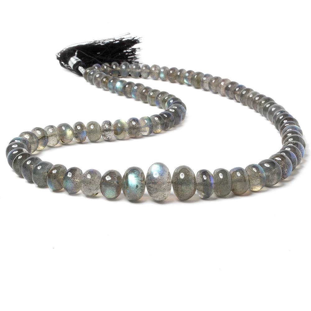 5.5-12mm Labradorite Plain Rondelle Beads AAA Grade 16 inch 70 pieces