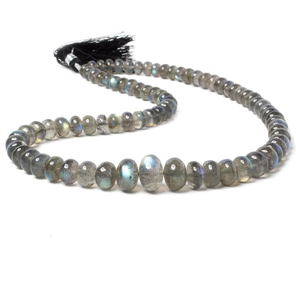 5.5-12mm Labradorite Plain Rondelle Beads AAA Grade 16 inch 70 pieces