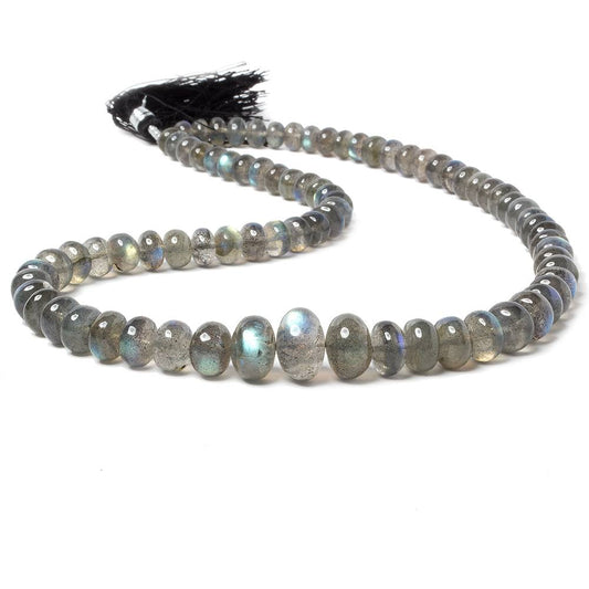 5.5-12mm Labradorite Plain Rondelle Beads AAA Grade 16 inch 70 pieces