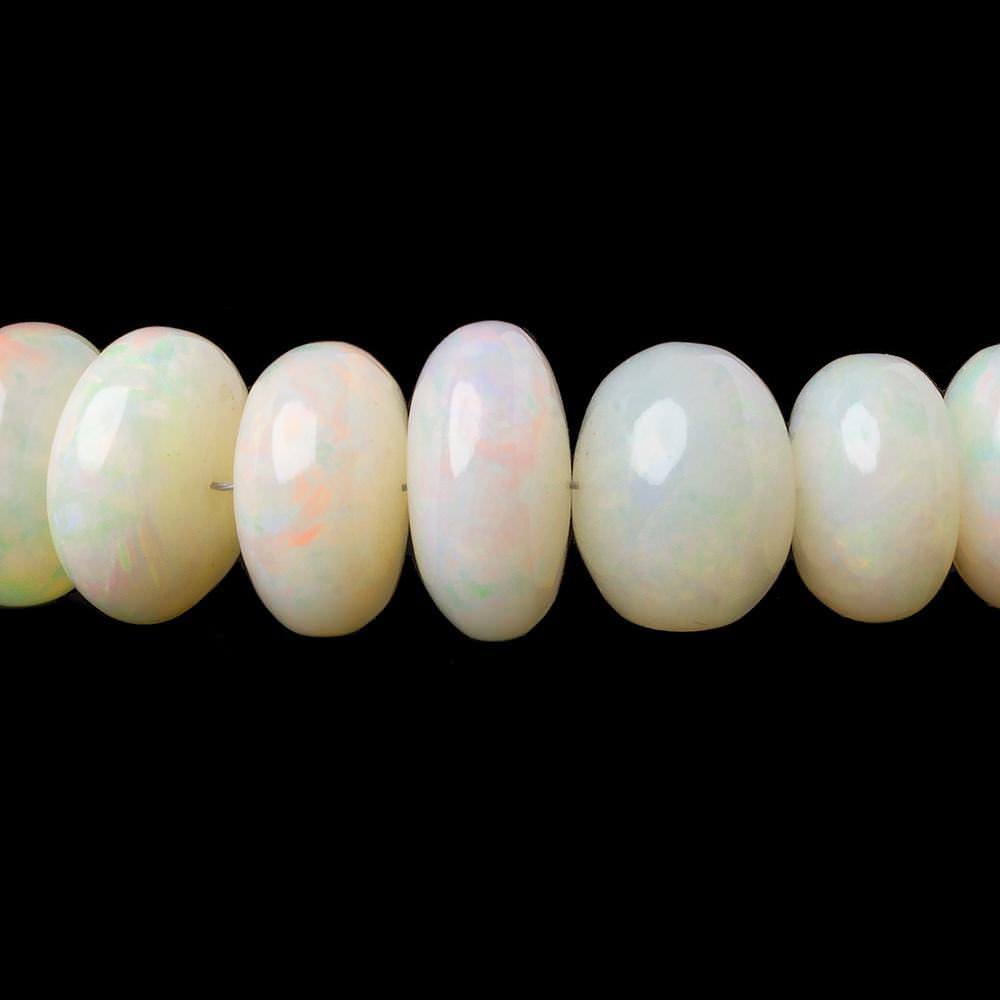 5.5-13.5mm Ethiopian Opal plain rondelle beads 18 inch 87 pieces AA