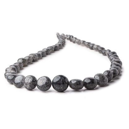 5.5-15mm Celestial Quartz Puffy Plain Coin Beads 18 inch 49 pieces AAA