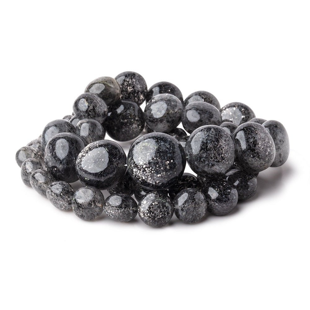 5.5-15mm Celestial Quartz Puffy Plain Coin Beads 18 inch 49 pieces AAA