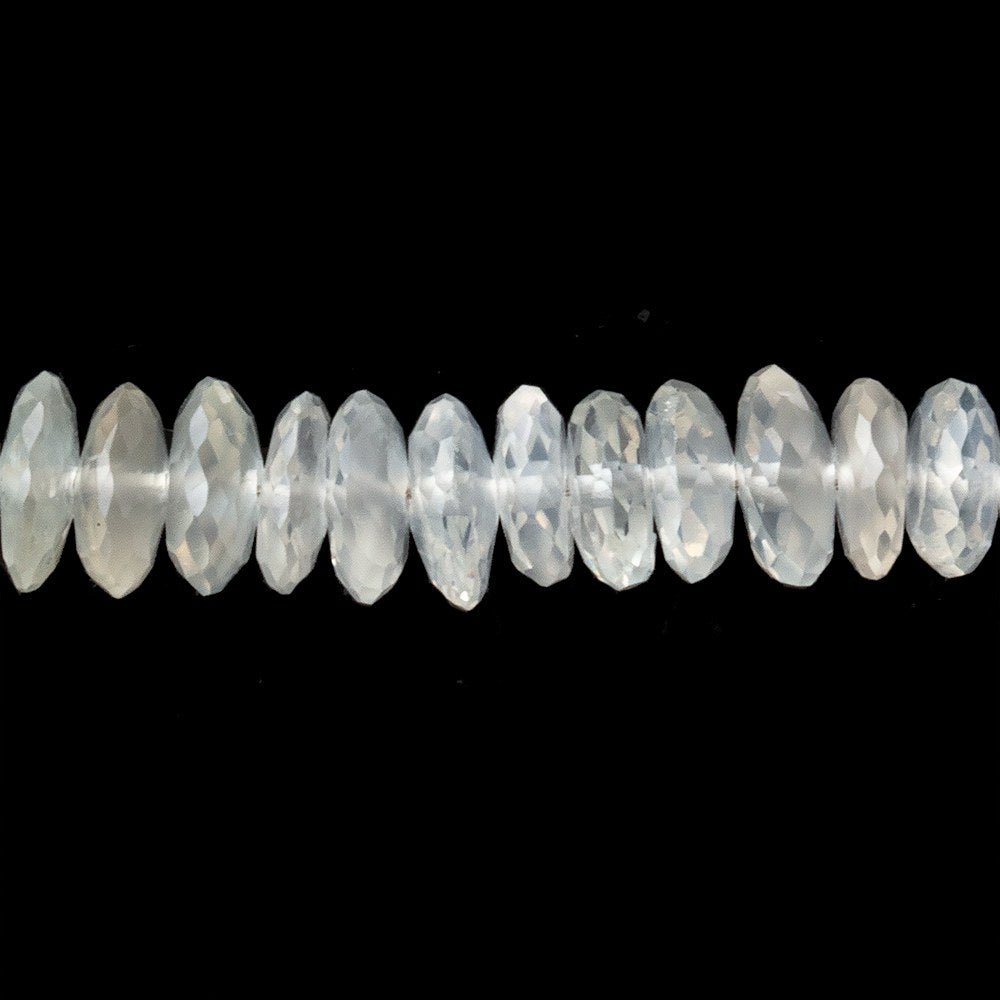5.5-6.5mm Ceylon Moonstone German Faceted Rondelle Beads 13 inch 130 pieces