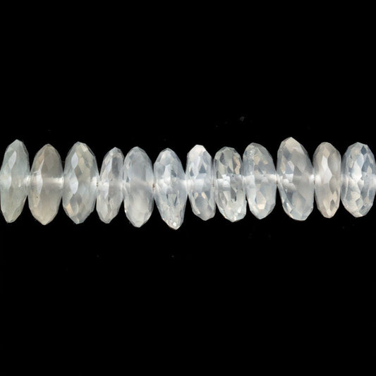 5.5-6.5mm Ceylon Moonstone German Faceted Rondelle Beads 13 inch 130 pieces
