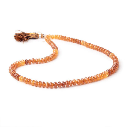 7.5-8.5mm Mandarin Garnet Faceted Rondelle Beads 16 inch 82 pieces A