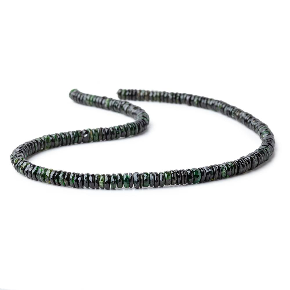 5mm Chrome Tourmaline Faceted Heishi Beads 15 inch 185 pieces