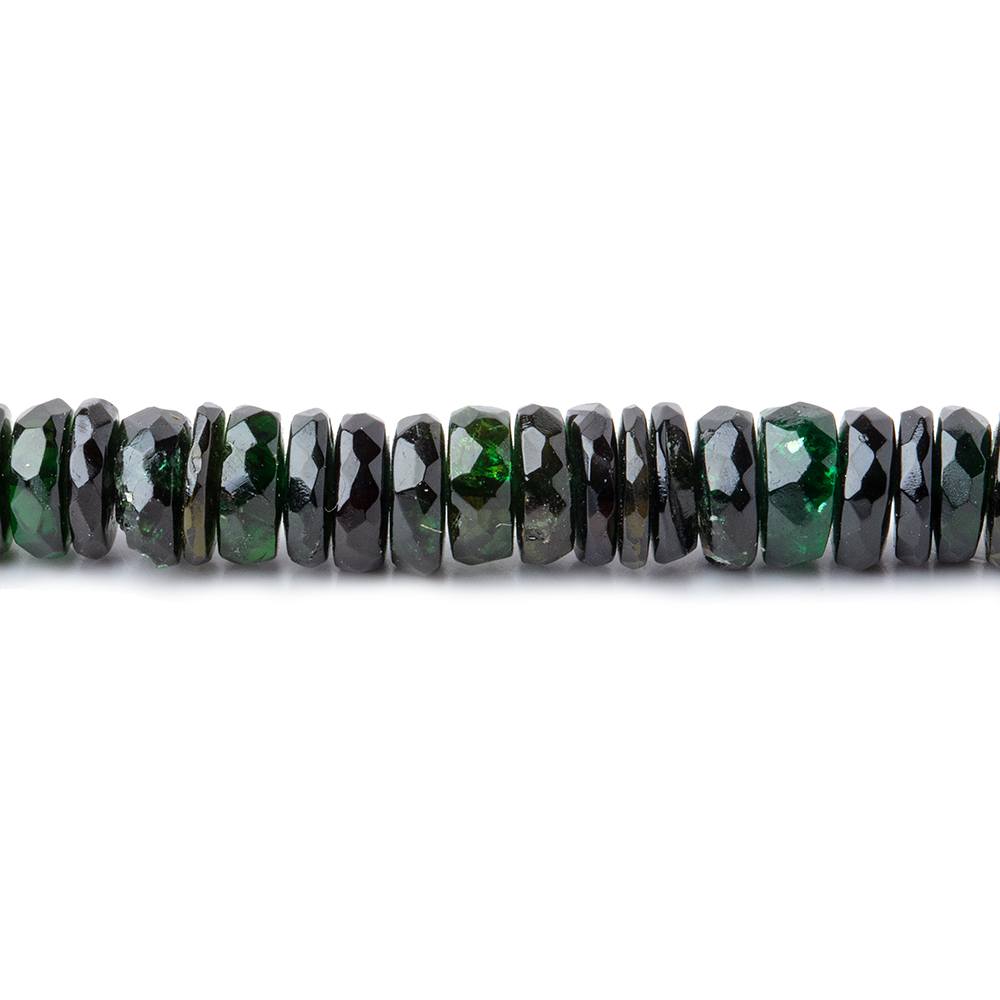 5mm Chrome Tourmaline Faceted Heishi Beads 15 inch 185 pieces