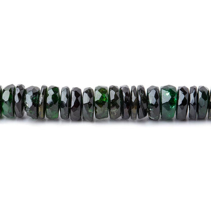 5mm Chrome Tourmaline Faceted Heishi Beads 15 inch 185 pieces