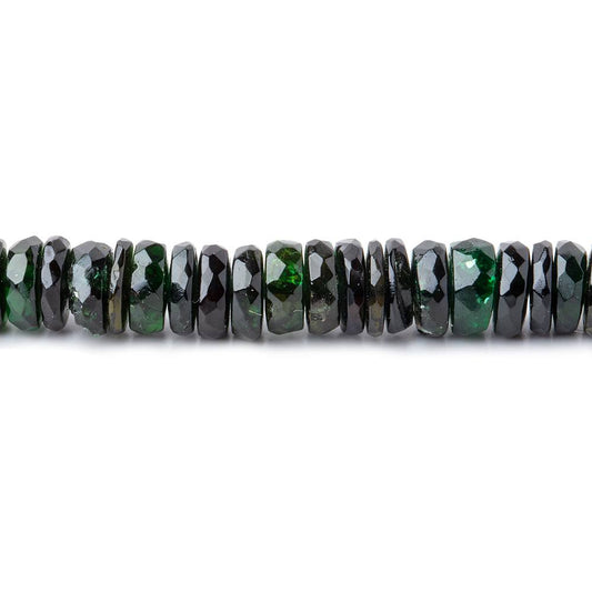 5mm Chrome Tourmaline Faceted Heishi Beads 15 inch 185 pieces
