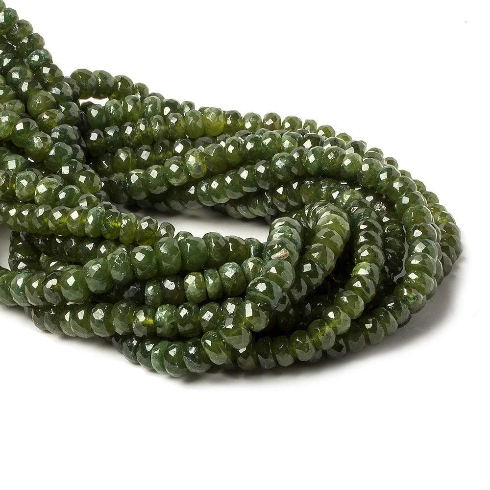 5.5-6mm Dark Idocrase faceted rondelle beads 14 inch 87 pieces